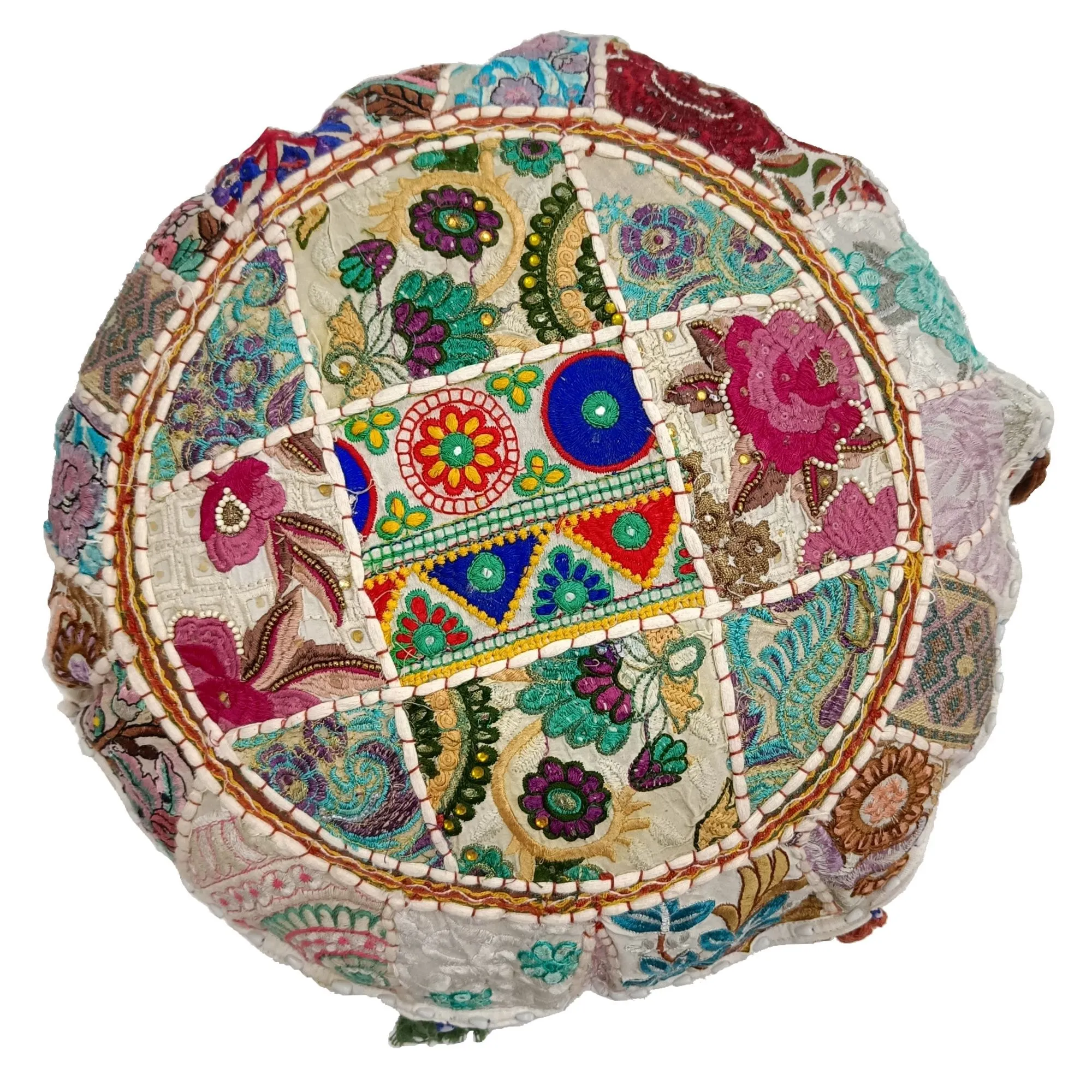 Bohemian Patchwork Round Pillow Cover Khambadia Multicolor Sofa Chair Living Room Home Decorative Cushion Cover