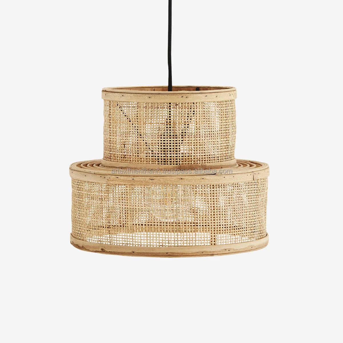 New Arrival best seller Rattan Pendant Lamp Round Wooden Lampshade  For Bedroom Woven Bamboo Pendant Light Rattan Hanging Lamp