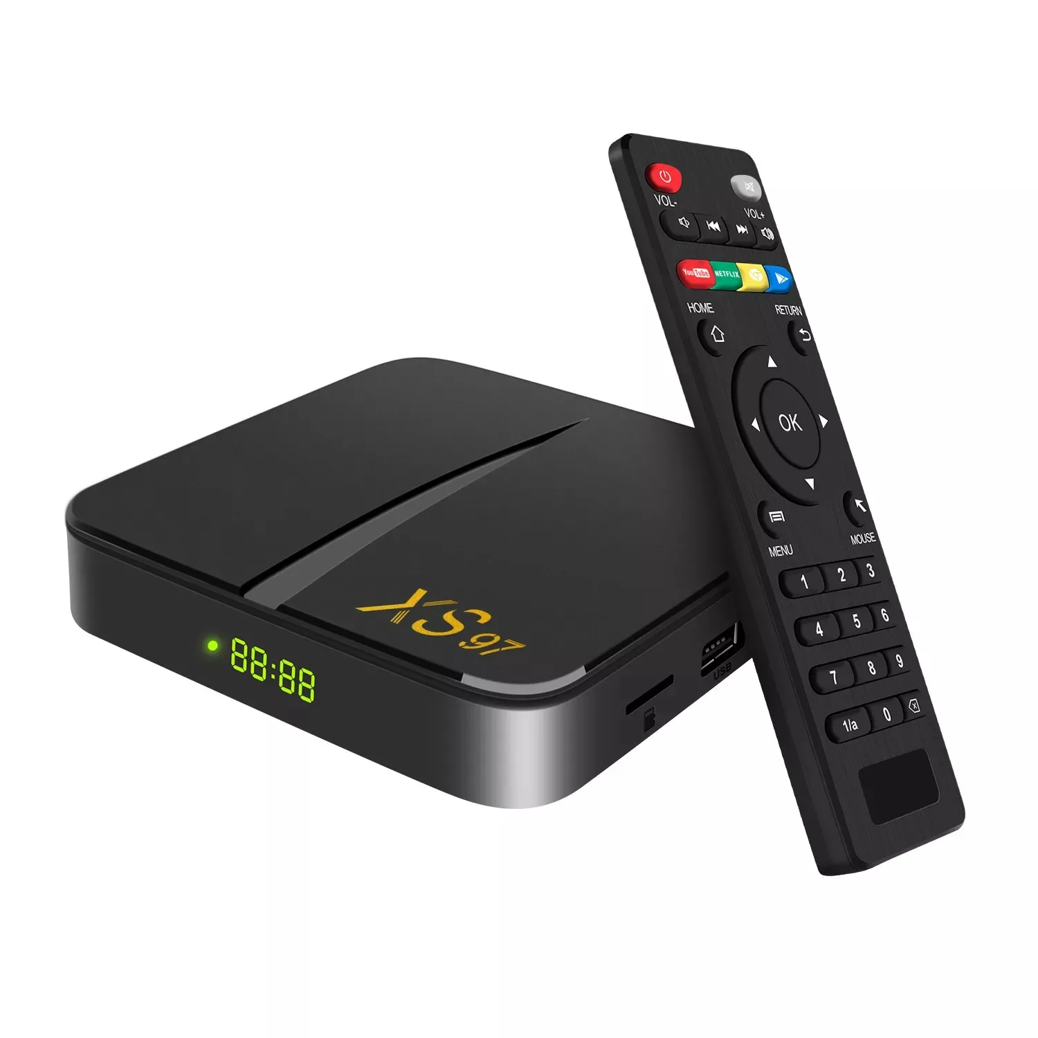 Products Factories XS97 4K Set Top Box Amlogic S905W 2.4G Wireless Wifi BT H.265 Remote Control Android Tv Box