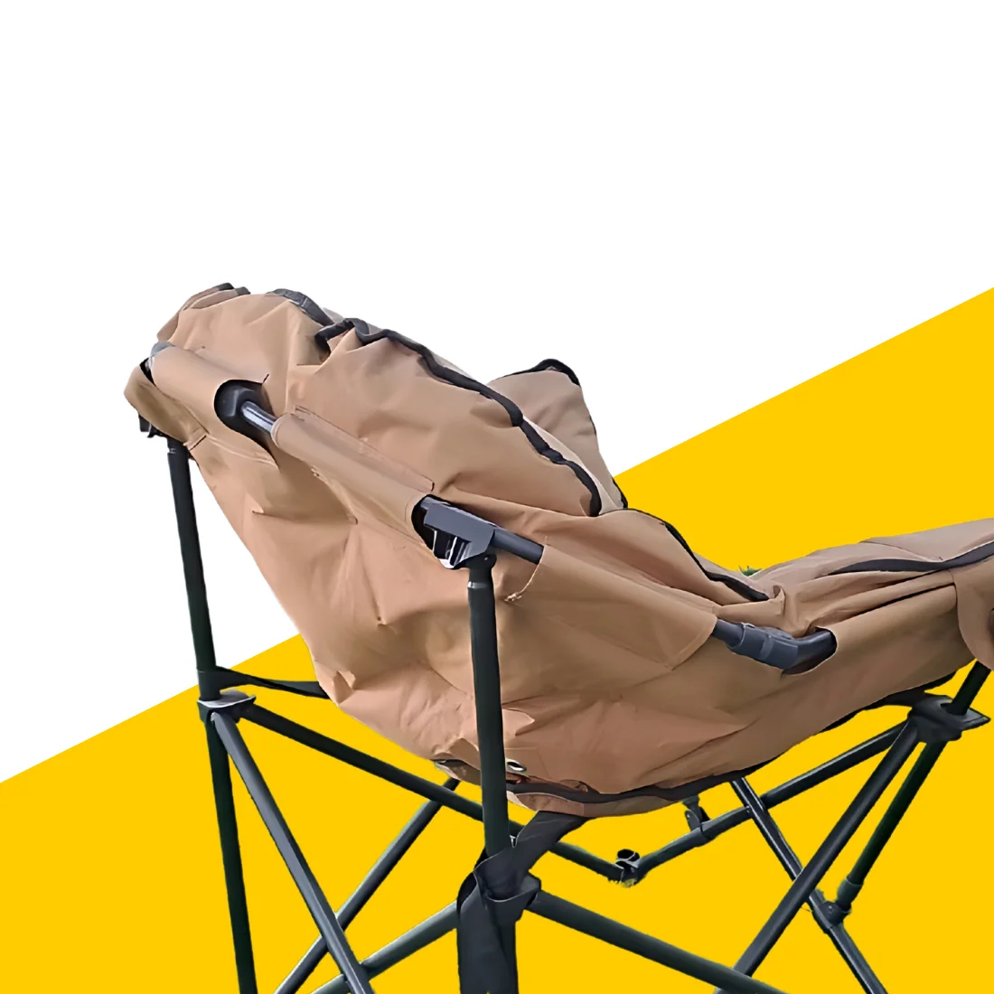 Lightweight Outdoor Folding Chair Soft Laminated Cotton Foldable Moon Shape for Camping and Park Use Camping Accessories