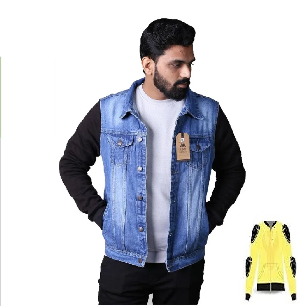 Factory Cheap Price Wholesale High Quality Men Jeans Denim Jacket Top Selling Jackets 2022 With customized logo stuff shade et