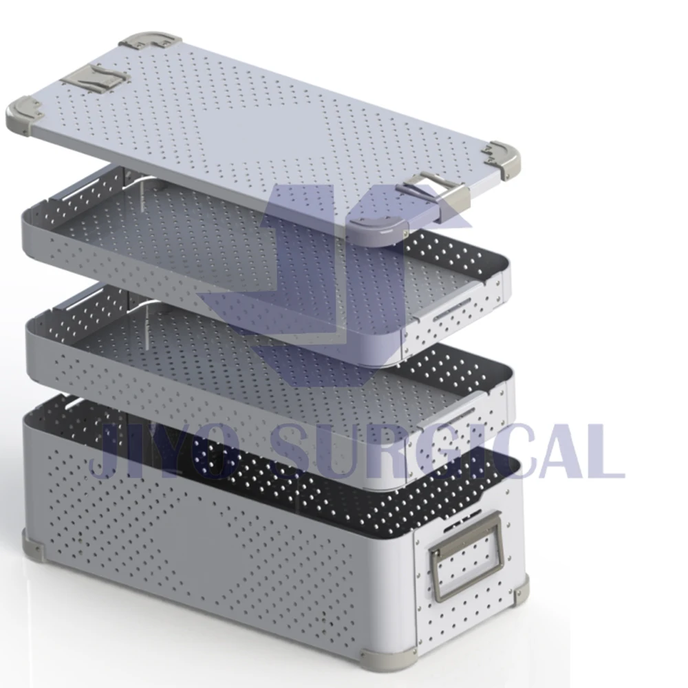 CE ISO Approved Instrument Boxes Empty Aluminum DHS and   Large Sterilization Box Best Quality Surgical Supplies Hot Sales