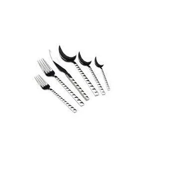 Silver Finished Wedding Cutlery Tableware Hotel Restaurant Metal Flatware Set New Look Vintage Finished Spoon And Fork