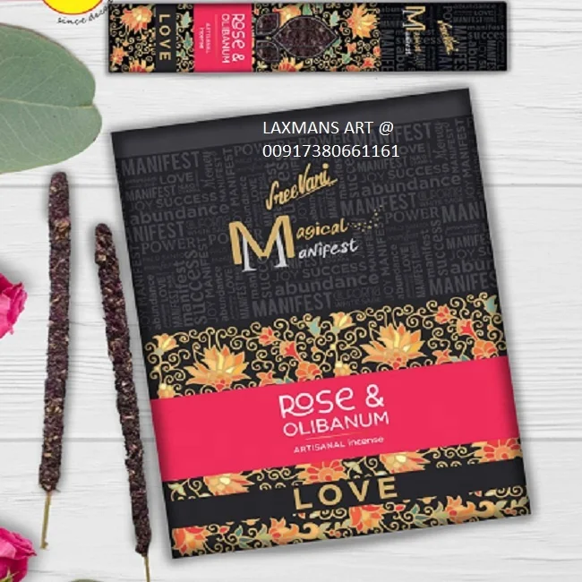 Popular Fragrance Sreevani Rose sandalwood olibanum Perfumed Hand Rolled Incense Sticks Pack Wholesale From India