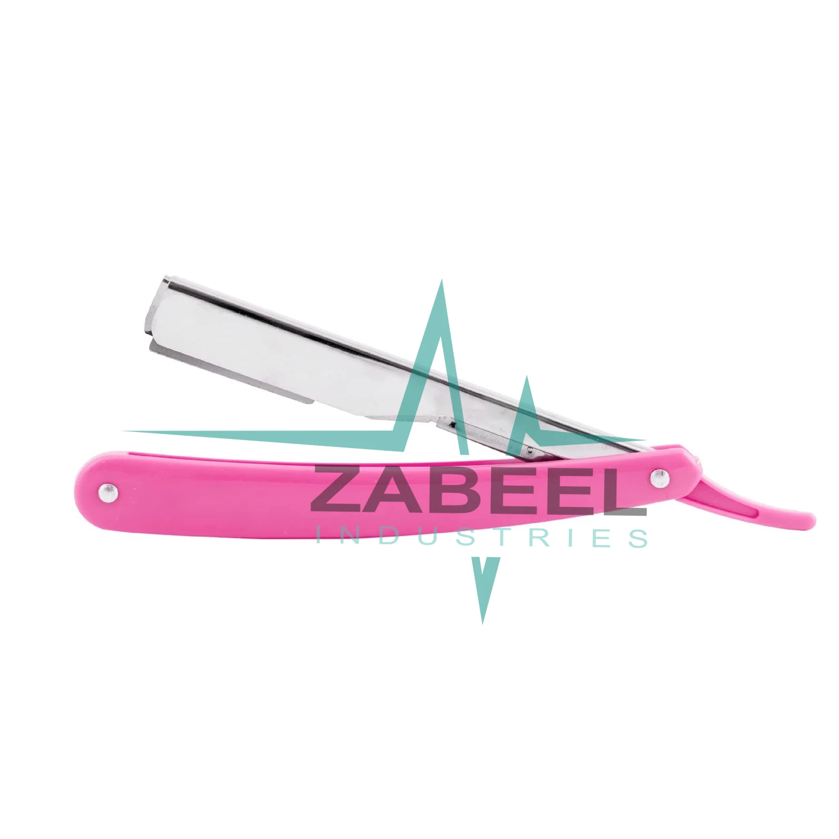 Straight Razor Carbon Steel Blade Abalone Handle Classic Razor (Pink) By ZaBeel Industries