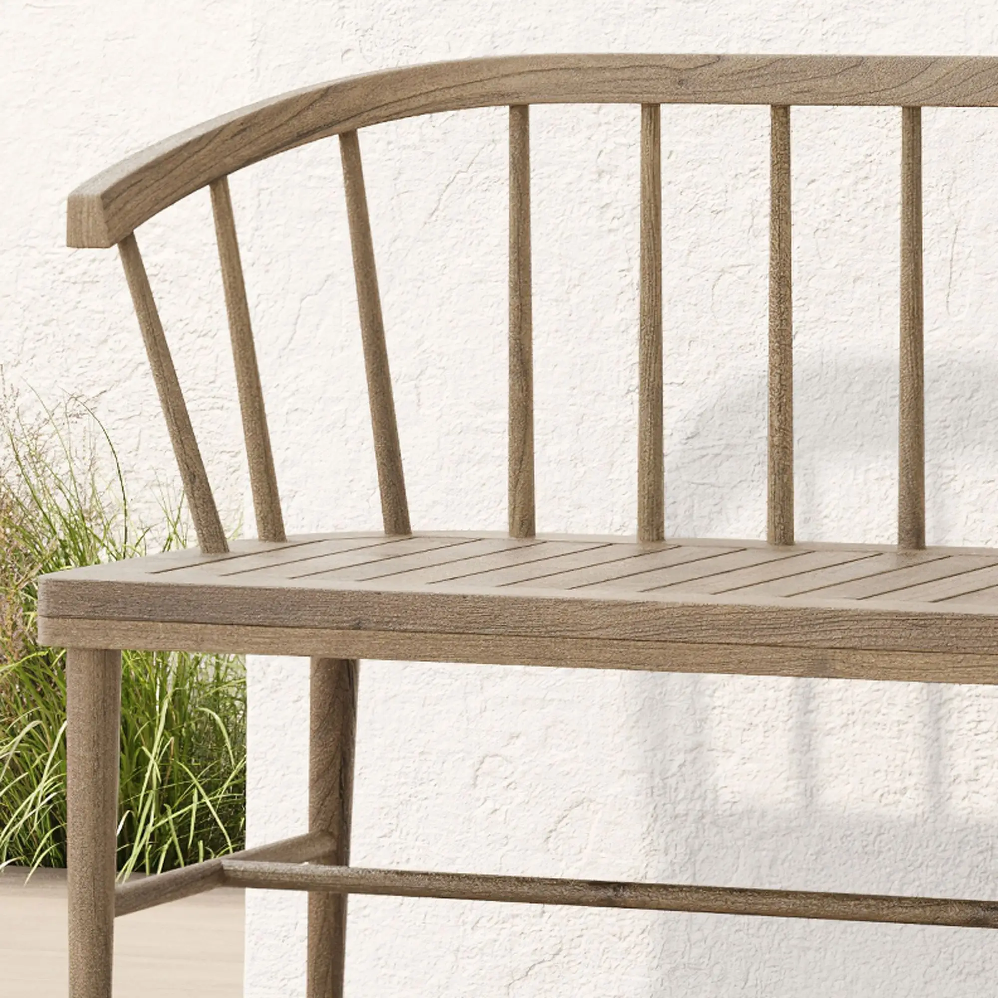 Benches Garden Seats Urban Street Rest Commercial Cheap Public Park Benches Green Solid Teak Wood Style Outdoor Packing Modern