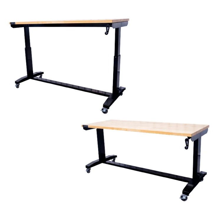Adjustable Height Table 132Cm Fast Delivery Capacity 135 Kgs Office Furniture Iso Certification Made In Vietnam Manufacturer