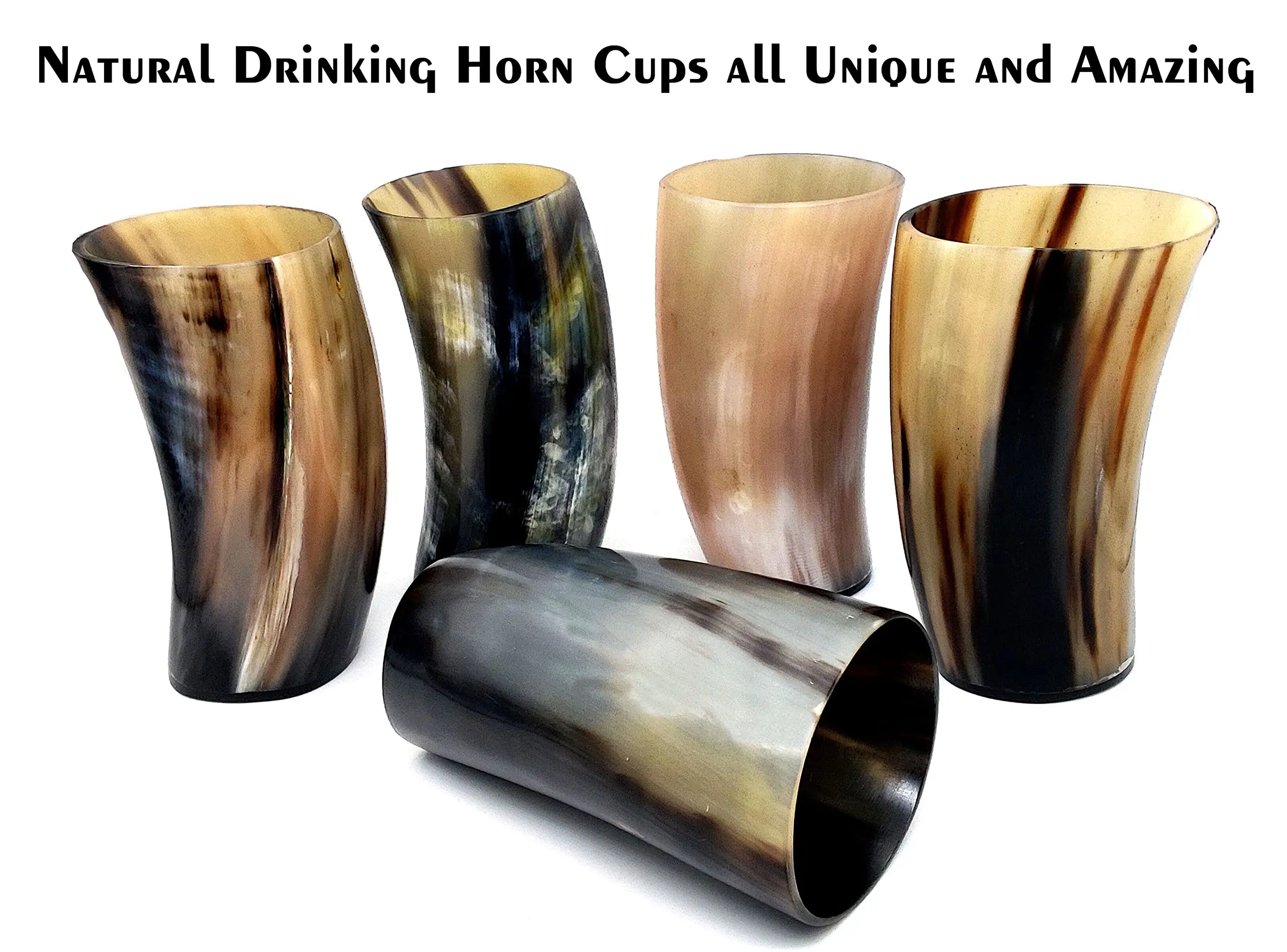 100% natural horn shot glass uesd drink beer hand by hs husnain crafts from india