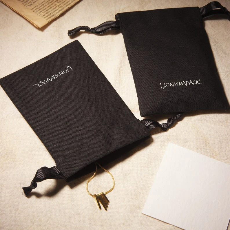 Рекламная эко-муслиновая упаковка для ювелирных изделий Lionwrapack, Хлопковый мешок, индивидуальный органический хлопок, сумка на шнурке для свечей