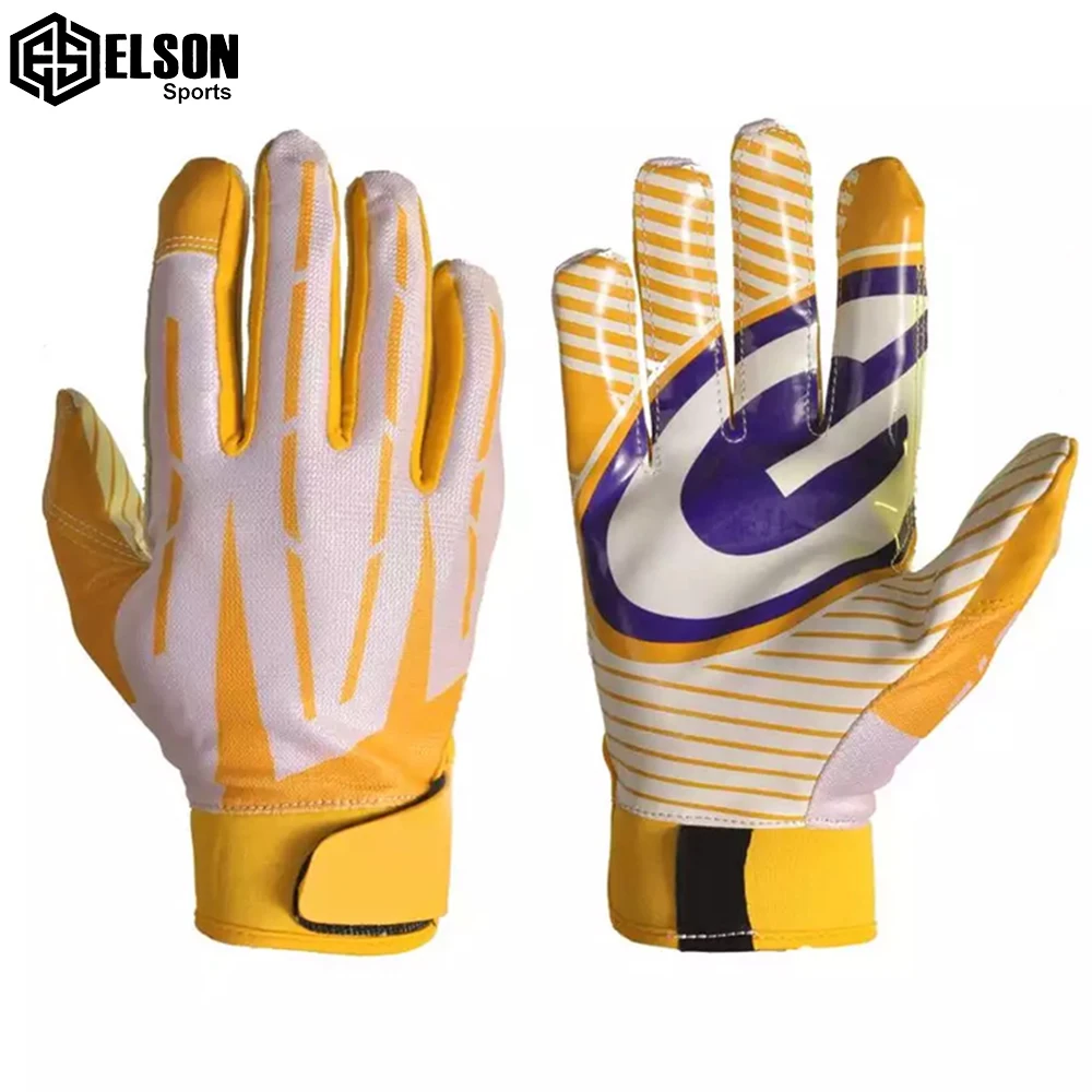 Best Selling Super Sticky Non Slip Football Receiver Goal Keeper Gloves For Adult Kids Outdoor Training American Football Gloves