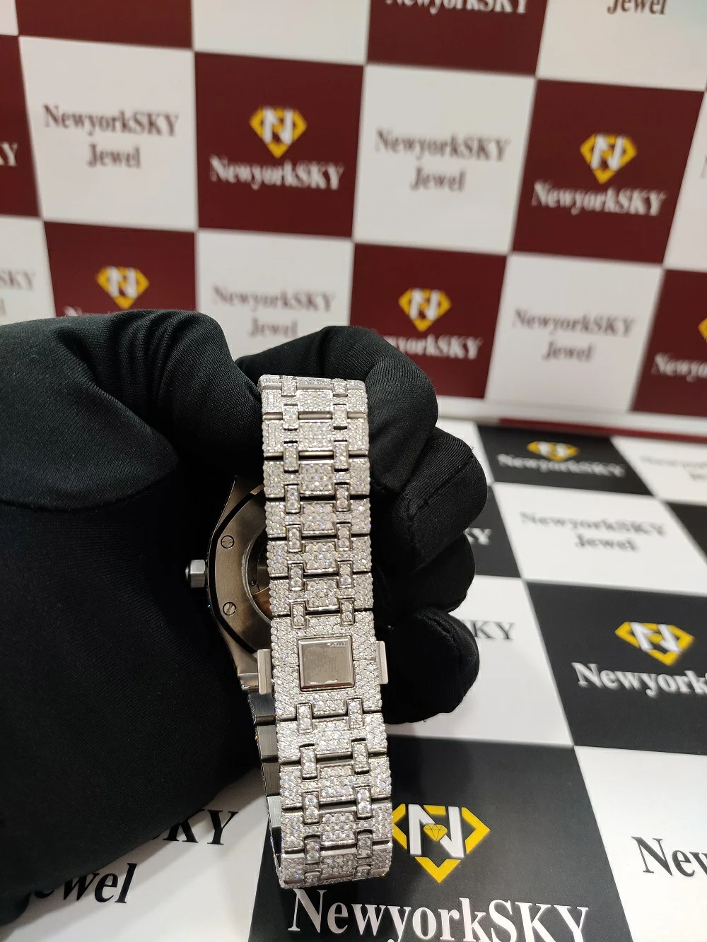 Automatic Movement Mechanical High Quality Handmade VVS Moissanite Diamond Iced Out Male Female Luxury Stainless Steel Watch