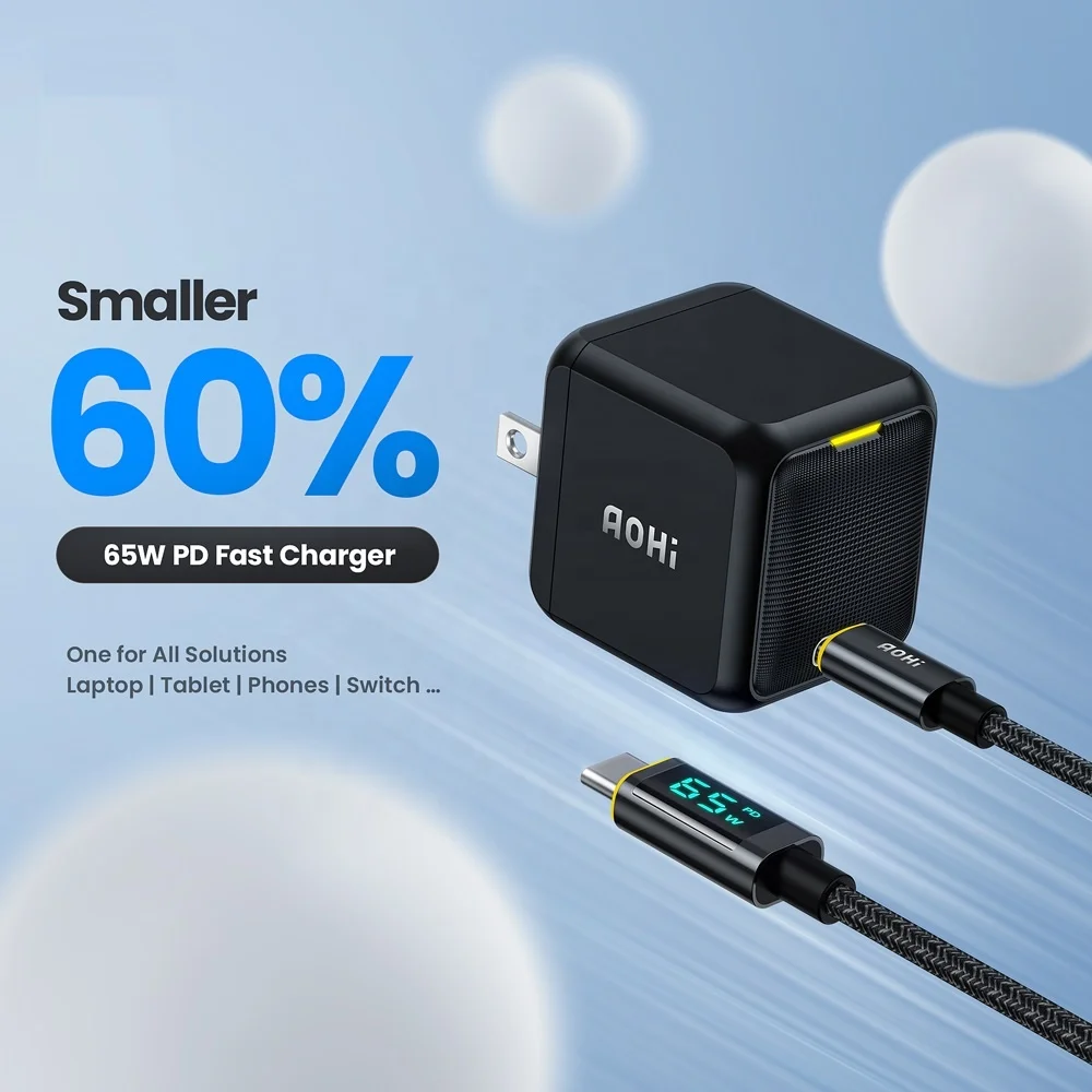 65W USB C Charger Quick Charge 3.0 PD USB Type C Charger Mobile Phone Charger Adapter For iPhone 13 Xiaomi Huawei Samsung