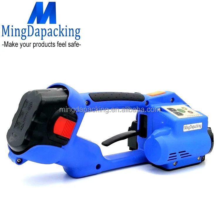 orgapack ort200 with Two Battery powered plastic strapping tool