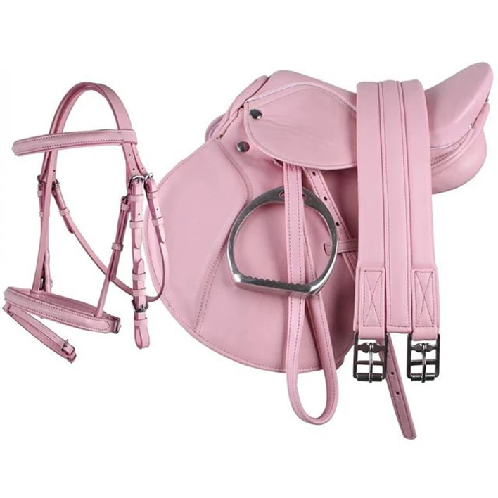 Oem Service Horse Saddle High Quality Hot Selling Luxury Pink Color Horse Saddle And Many Color Horse Saddles