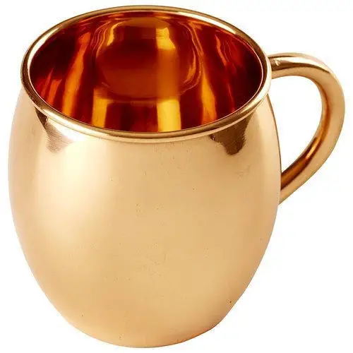 Shiny Polished Finishing Copper Water Drinking Mugs Set of 2 High Selling Moscow Mule Beer Cocktail Mugs Copper Metal Mug