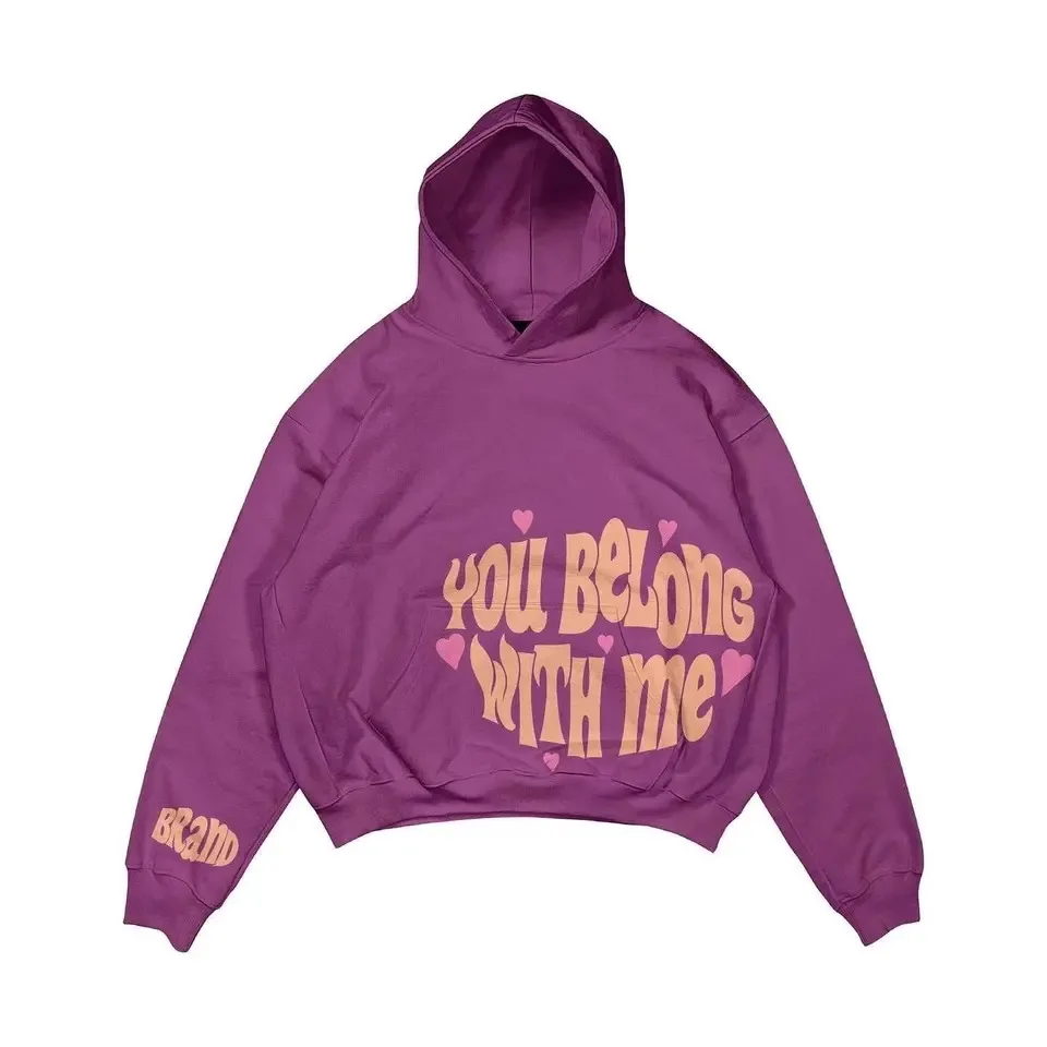 Two Piece Pants Sets Mens Tracksuit Fleece Embroidery or Foaming Print Custom Stacked Flared Sweatpants Fleece Wholesale