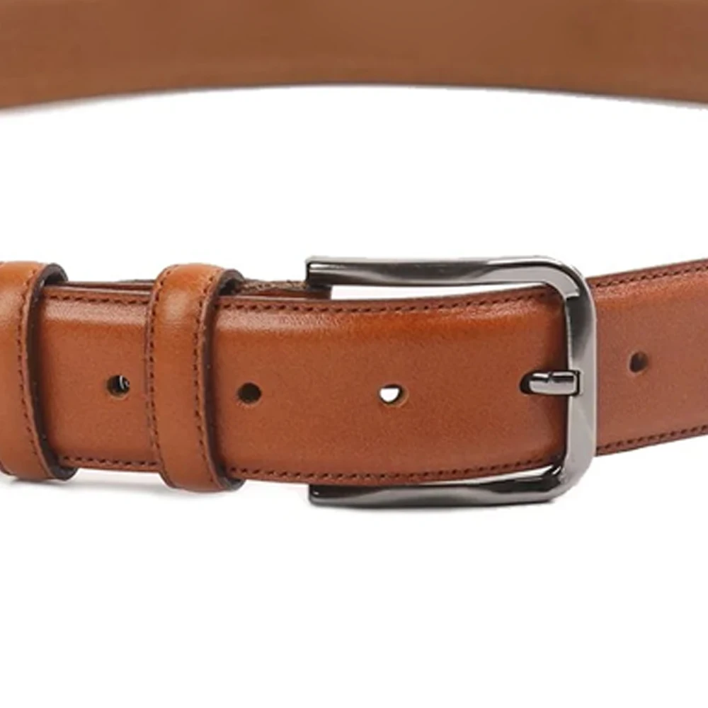 Fashion Automatic Buckle Genuine Leather Belts For Men Brown Color Leather Genuine Belts Custom Logo High quality business belts