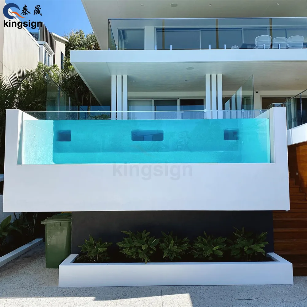 Kingsign competitive price & professional engineer service clear acrylic glass swimming pool plexiglass
