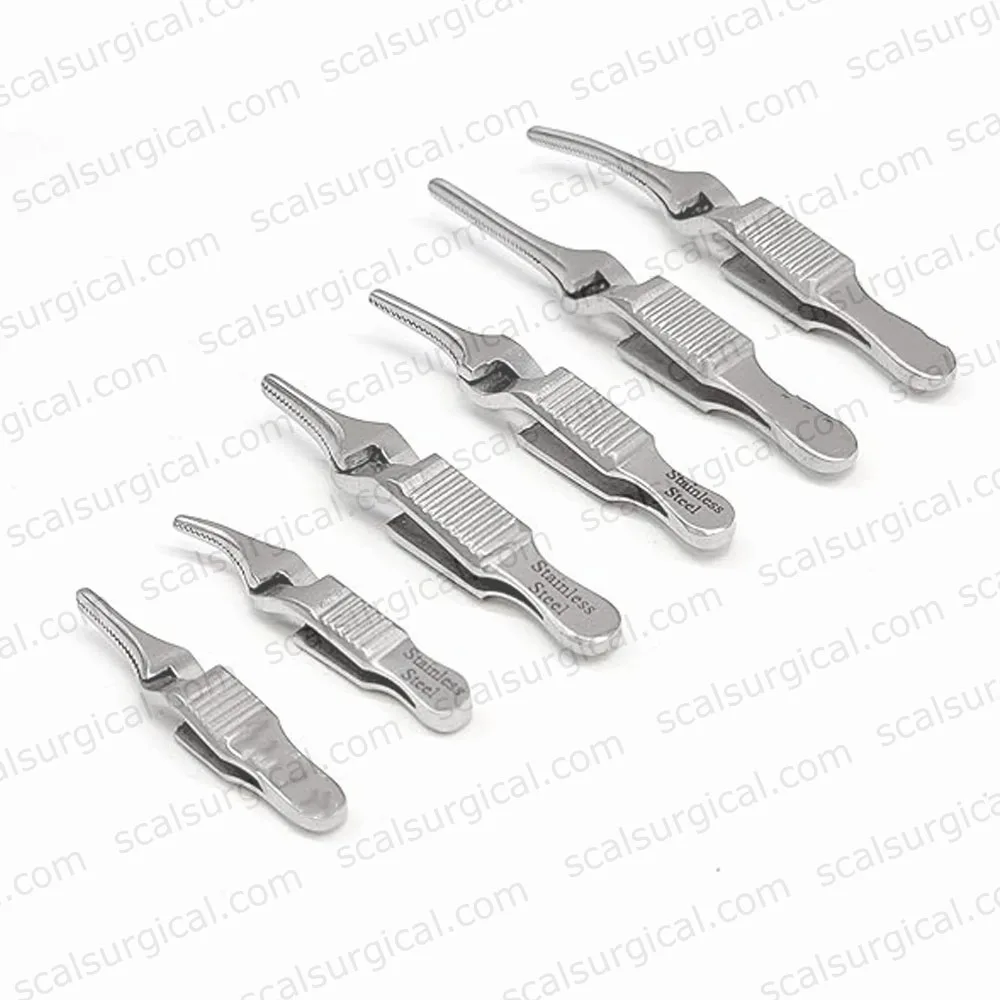 New Arrival 6 PCS Debakey Bulldog Clamps Curved Private Label Surgical Bulldog Clamp Stainless Steel