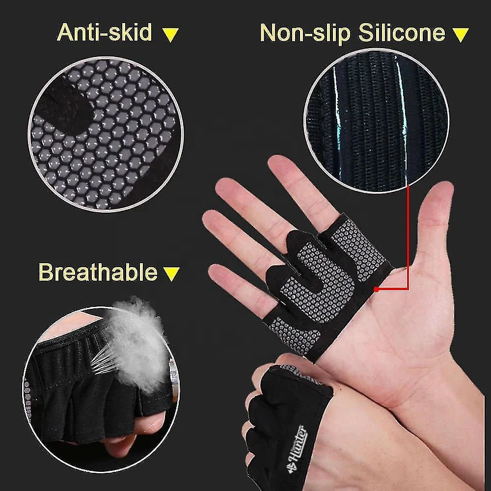 Men Fitness Sports Body Building Gymnastics Grips Gym Hand Palm Protector Grippers