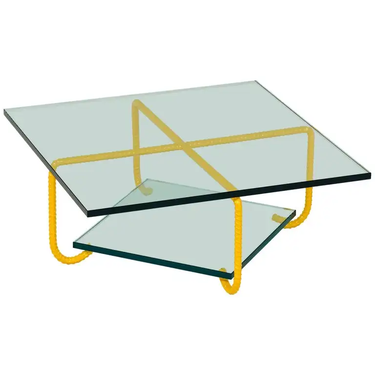 Modern Glass Coffee Table Industrial Furniture For Outdoor