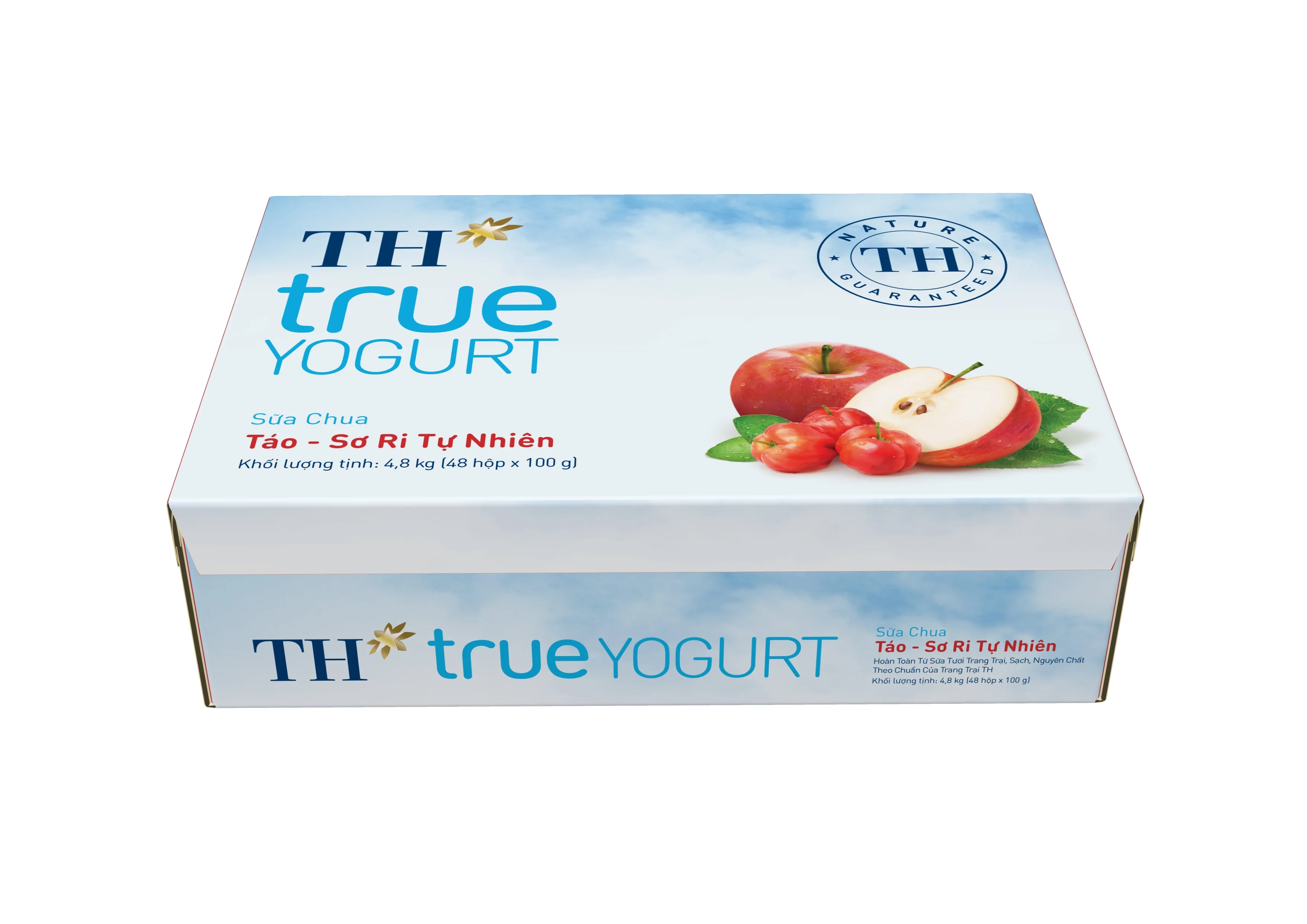 TH true YOGURT-Natural Apple and Acerola Cherry Yogurt 100gx48C Nutrition Dairy Products Short Lead Time Delicious Fruity Yogurt