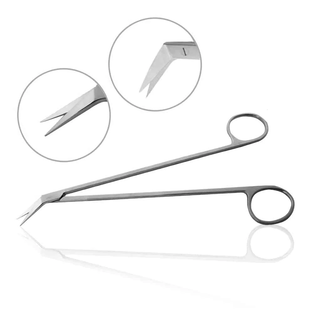 Potts Smith Vascular Micro Scissors Angled Blades Precise Cutting General German Stainless Steel Potts Smith Vascular Scissors