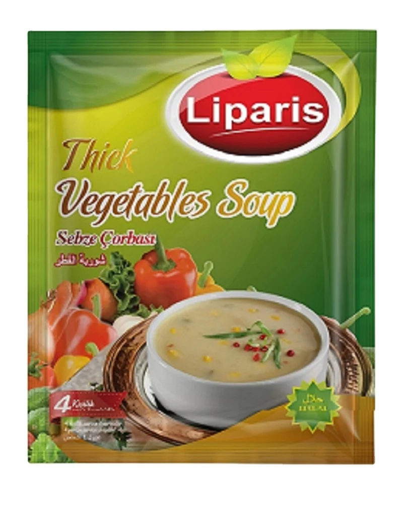 Instant Soup Powder thick vegetable tomato creamy chicken instant soups 60/65gr sachet style packaging
