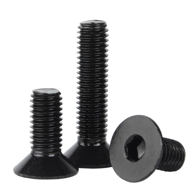 10.9 grade countersunk head bolt din 7991 Black zinc plated flat head Hexagon socket screw