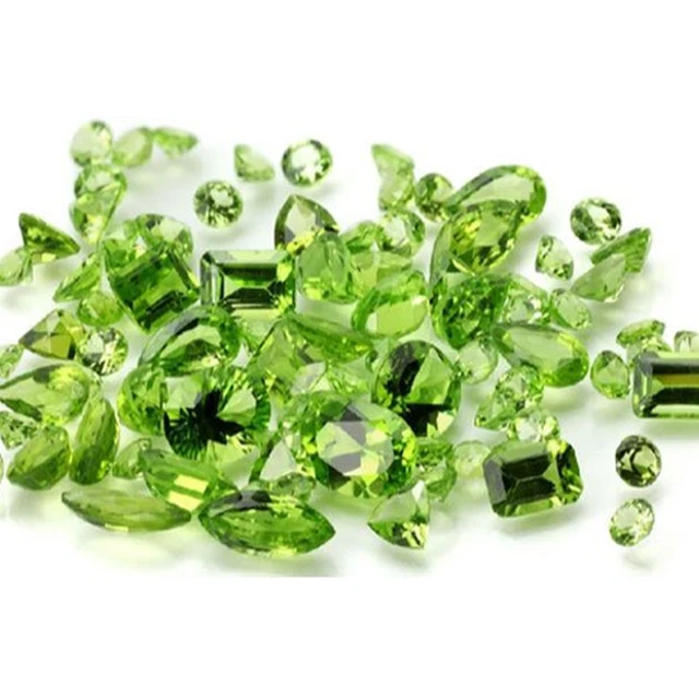 Wholesale Natural Gemstone Loupe Clean 10x Quality Peridot 10x14 mm Octagon Shape Stone Price