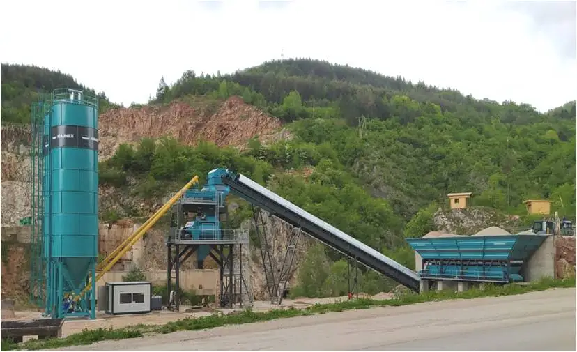 100 m3/h HIGH QUALITY READY MIXED CONCRETE MIXING AND BATCHING PLANT, FIXED TYPE, BRAND NEW
