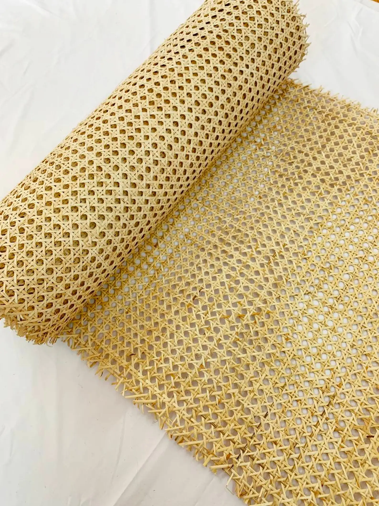 Vietnam manufacturer Square rattan cane fabric mesh webbing for making furniture  Ms Rosie :+84 974 399 971 (WS)