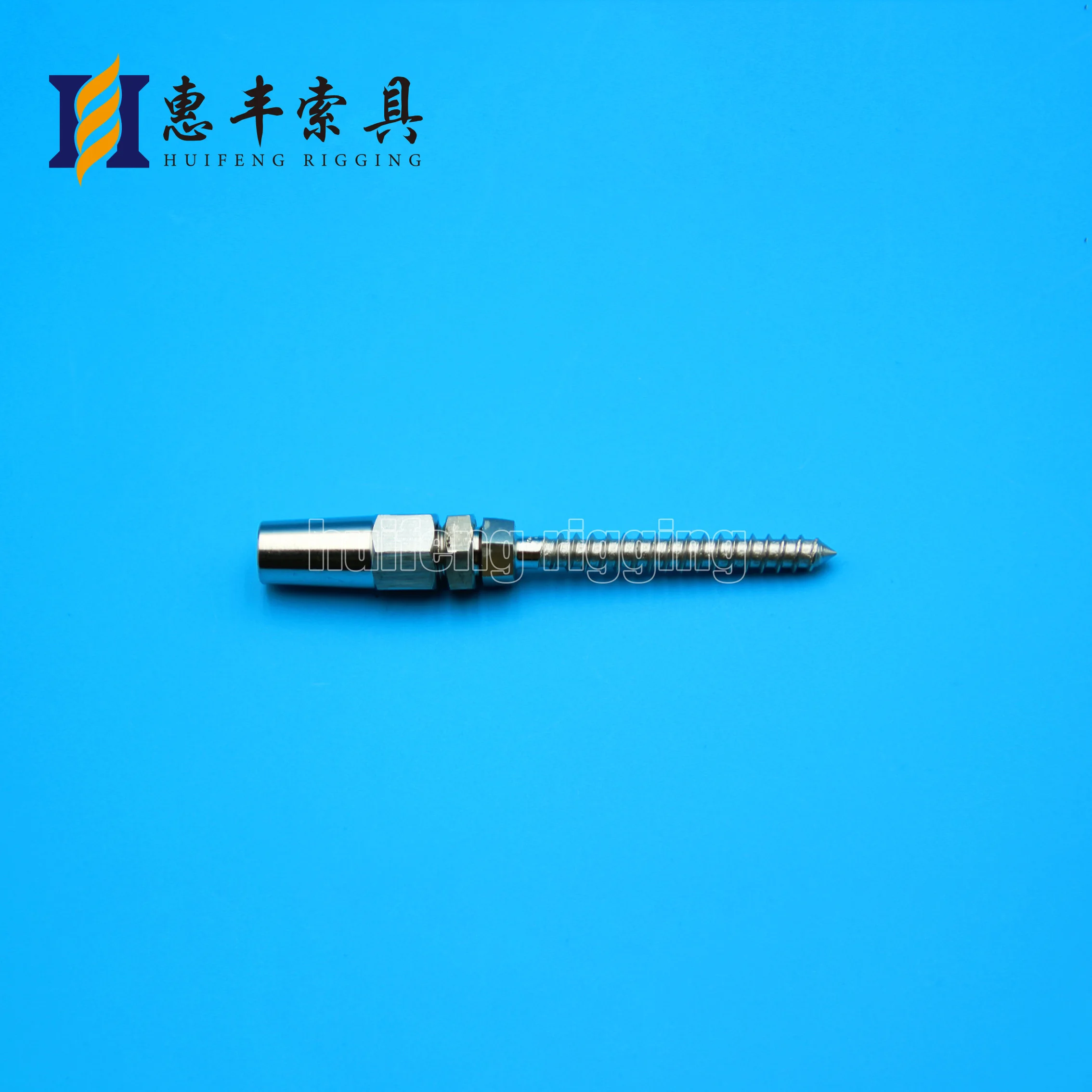 High strength stainless steel Lag Screw Wood Swage Stud End Wire Rope fittings Swageless Terminal for cable railing hardware