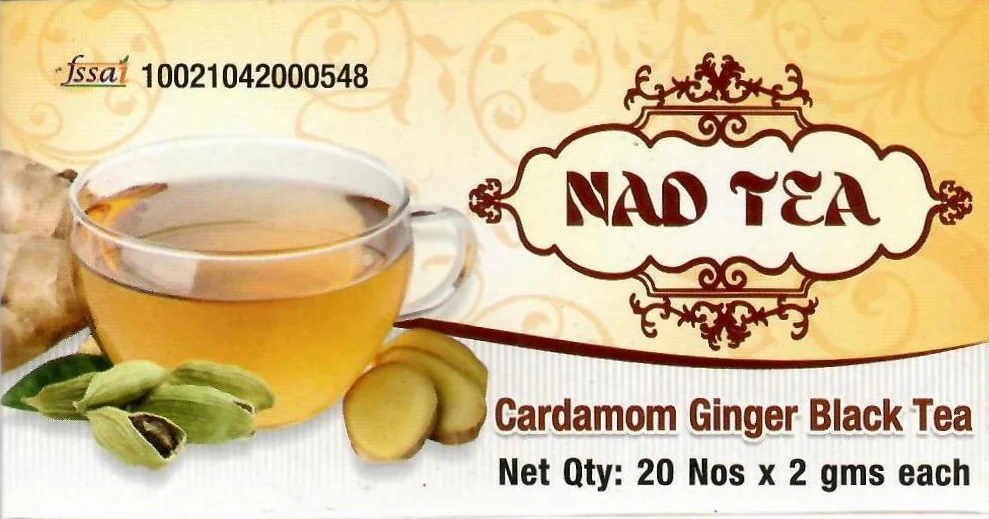 Healthy Cardamom Ginger Black Tea blended for refreshing and relaxing 100% Natural for boosting energy at wholesale price