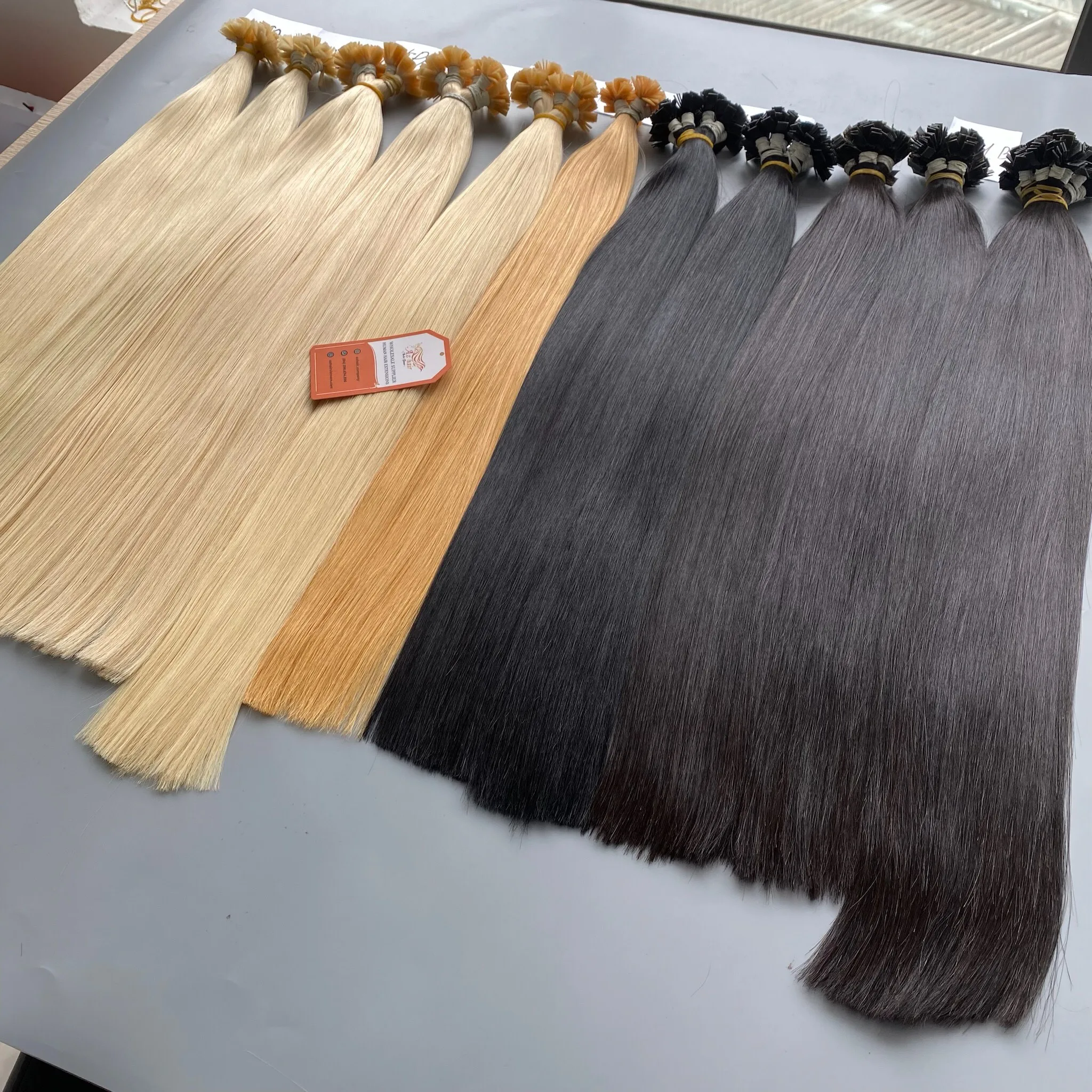 Top Quality Human Hair Flattip For Making Hair Extention Vietnamese Human Hair Cuticle Aligne Wholesale Price