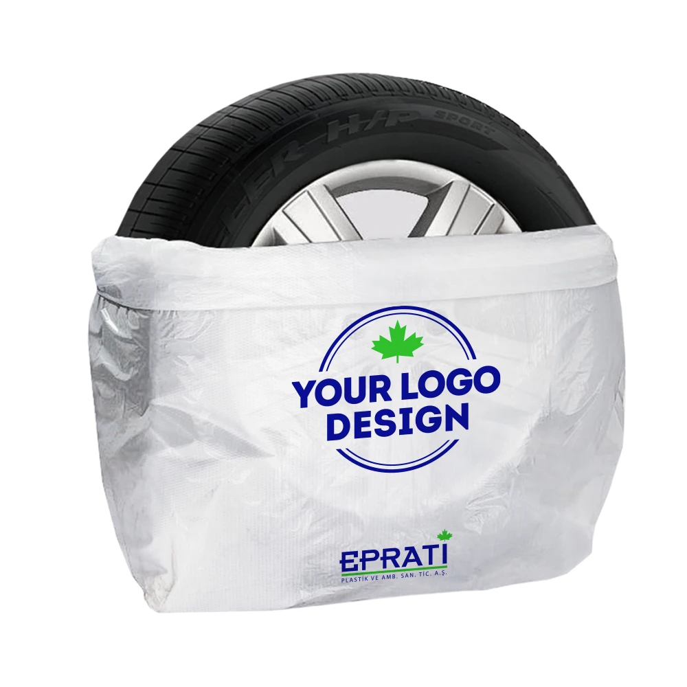 High Quality Custom Logo HDPE Tire Storage Bag Large Waterproof 9000 Pcs Car Tyre Cover Editable Color Spare Wheel Cover