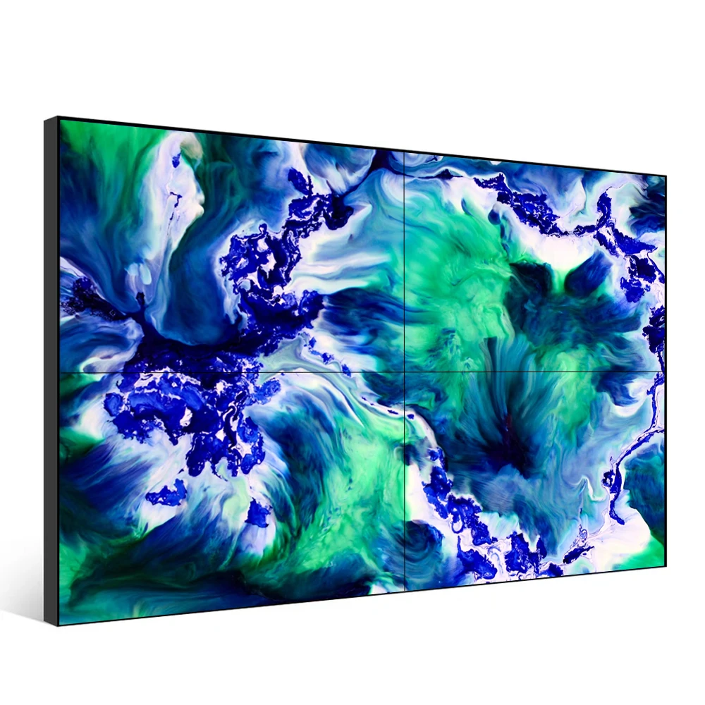 New Best Selling 46 49 55 65 Inch 0.88/1.7/1.8/3.5/8mm bezel Indoor HD multi tv screen display LCD Panel Video Wall for church