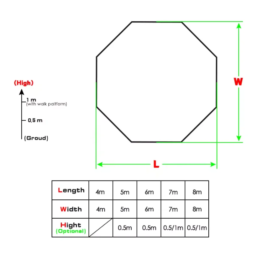 JIKE Sports 4*4M 5*5M 6*6M 7*7M 8*8M High Quality MMA UFC Taekwondo Muay Thai etc Stage Customized Size Logo Color