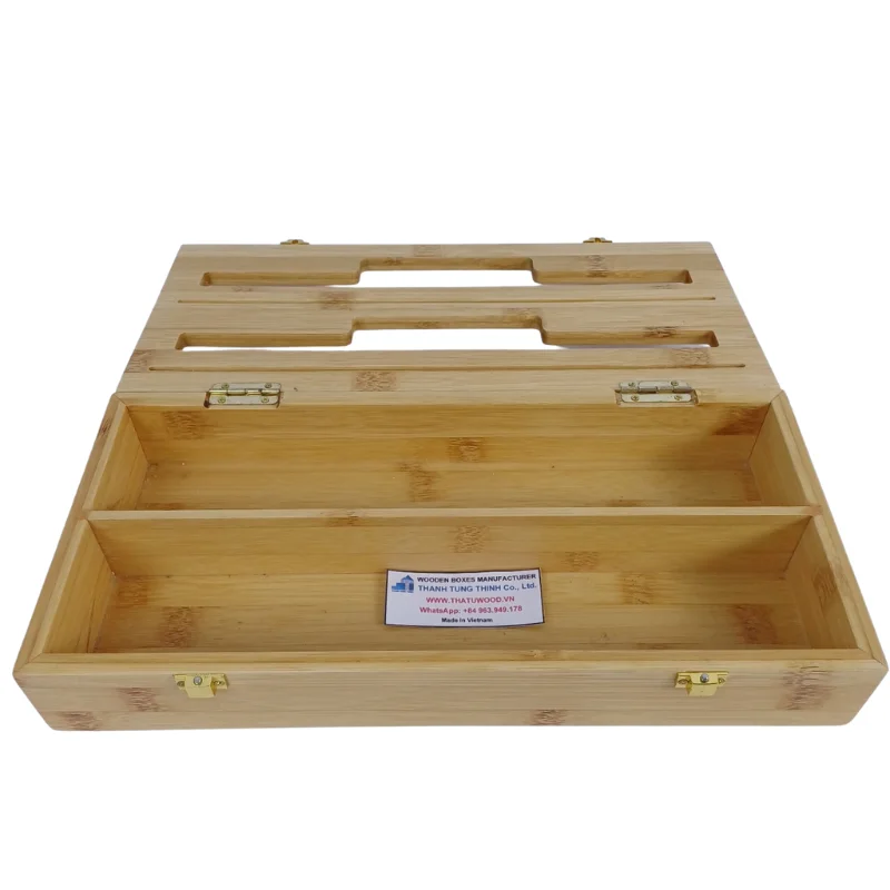 2023 High Quality Bamboo Storage Organizers with best price for cutlery and kitchen tools WhatsApp: +84 961005832
