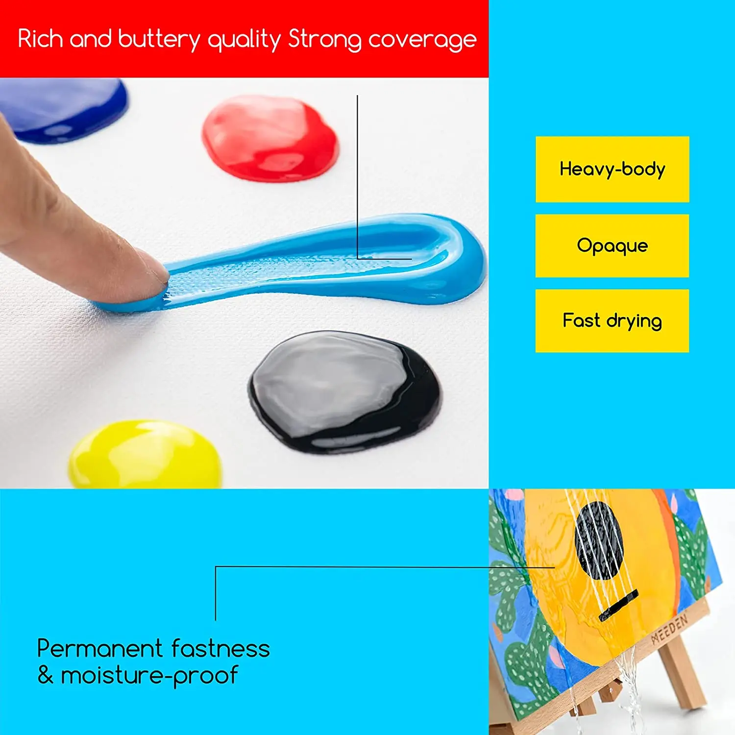 MEEDEN Heavy-Body Non-Toxic Rich Pigment Color 2L /67.6 oz. Phthalo Blue Acrylic Paint with Pump Lid