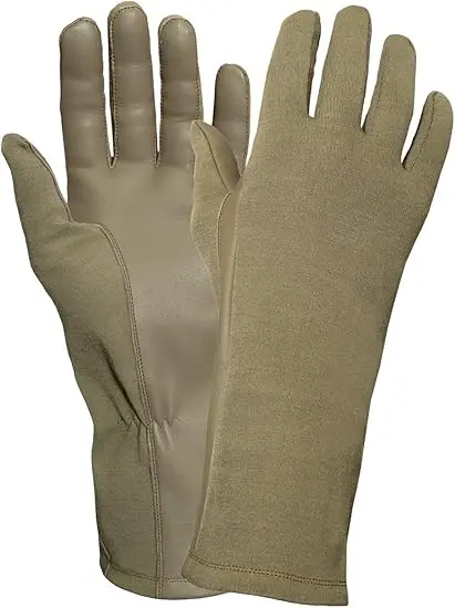 Nomex Tan Color Pilot Tactical Flyer Flight Firefighter Gloves for Personal Defense Equipment