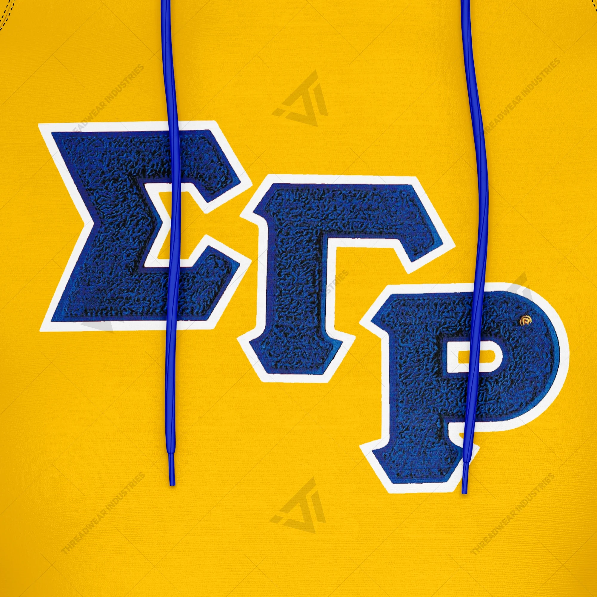 Custom Wholesale Chenille Embroidered Sigma Gamma Rho Sorority Hooded Crop Shirt Greek Paraphernalia