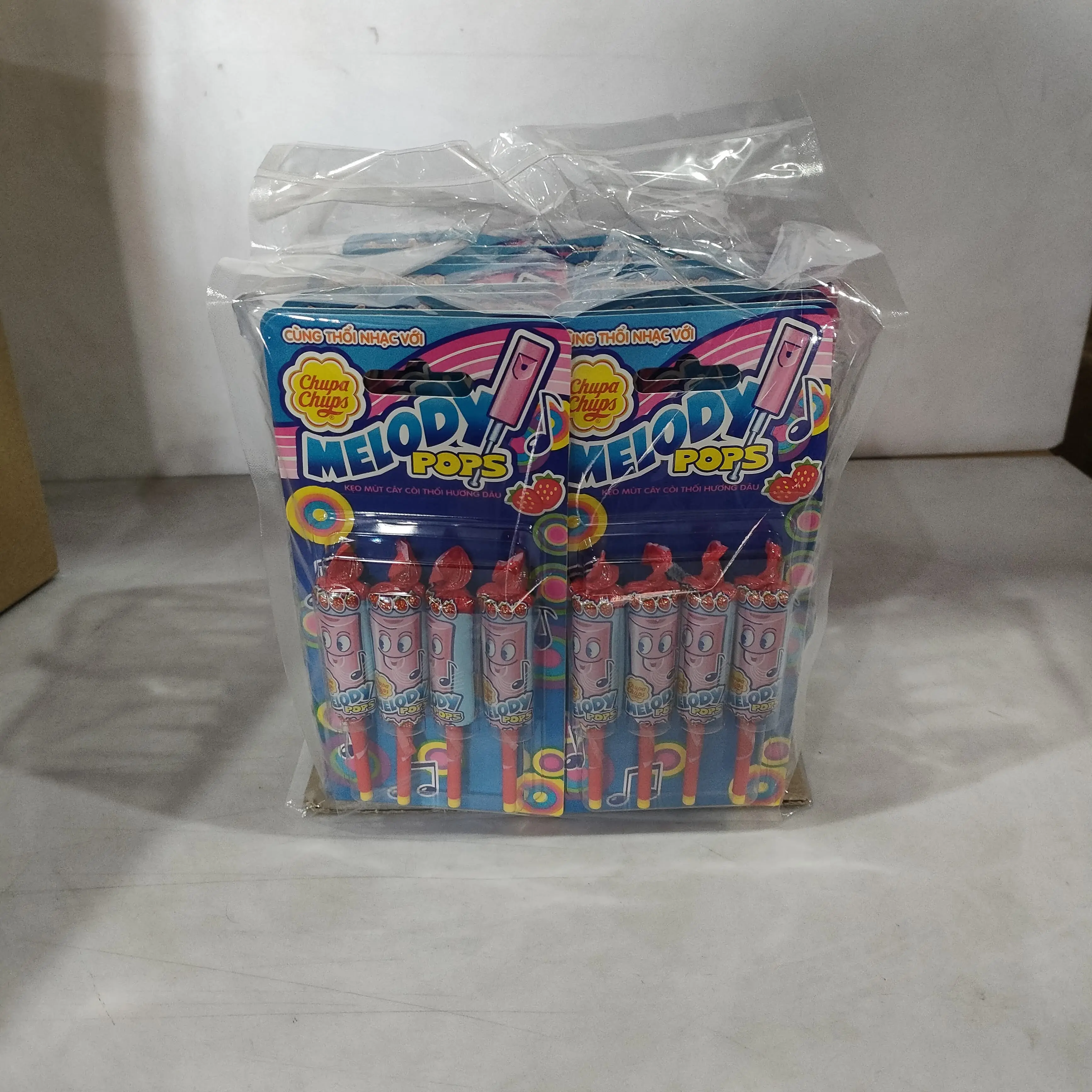 Chupa Chup Lollipop Melody Pops Strawberry Whistle Lollipop Kid Candy Wholesale Vietnam Competitive Pricing Package Low MOQ