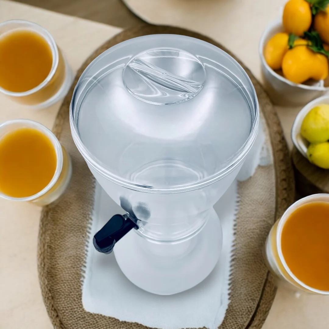 Transparent Food Grade Plastic Juice Liquid Dispenser BPA Free Acrylic Beverage Dispenser