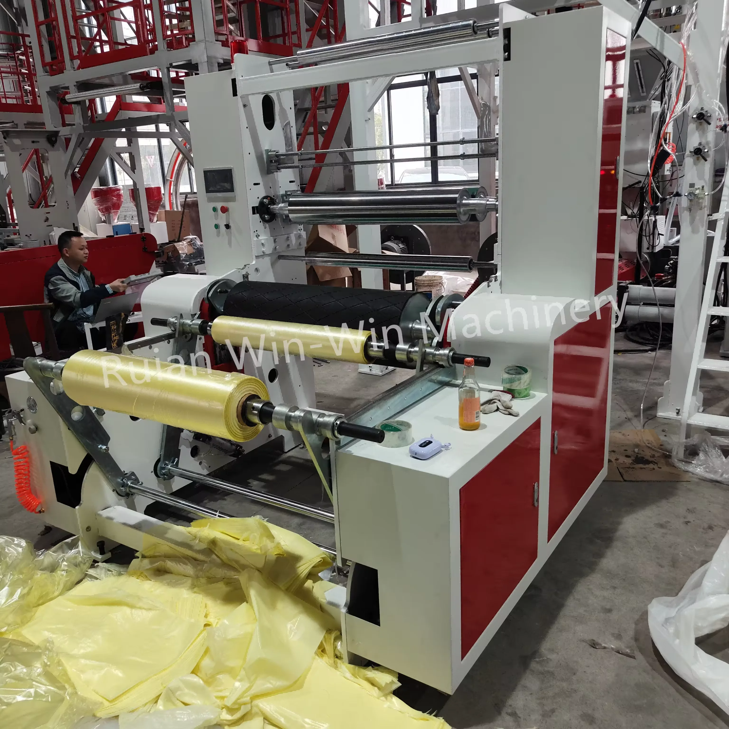 GY75/1400 High speed automatic rewinding HDPE LDPE PE Plastic Film Blowing Machine