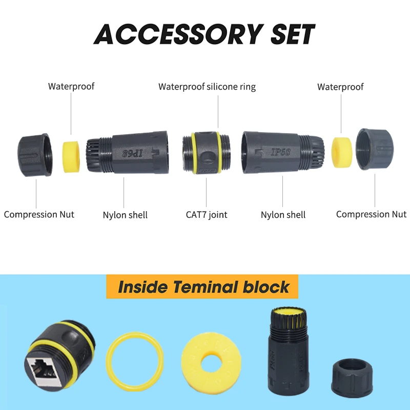 YXY IP68 High Quality Factory Price RJ45 connector Cable for internet