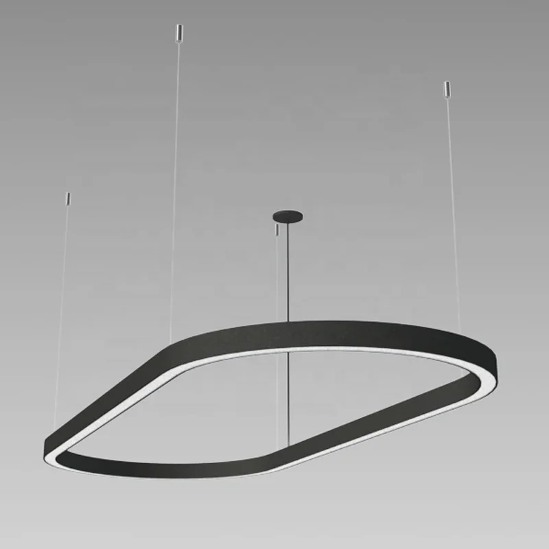 Luxury Dimming Simple Long Oval LED Modern Pendant Lights Living Dining Room Bedroom Chandelier Bar Lamp