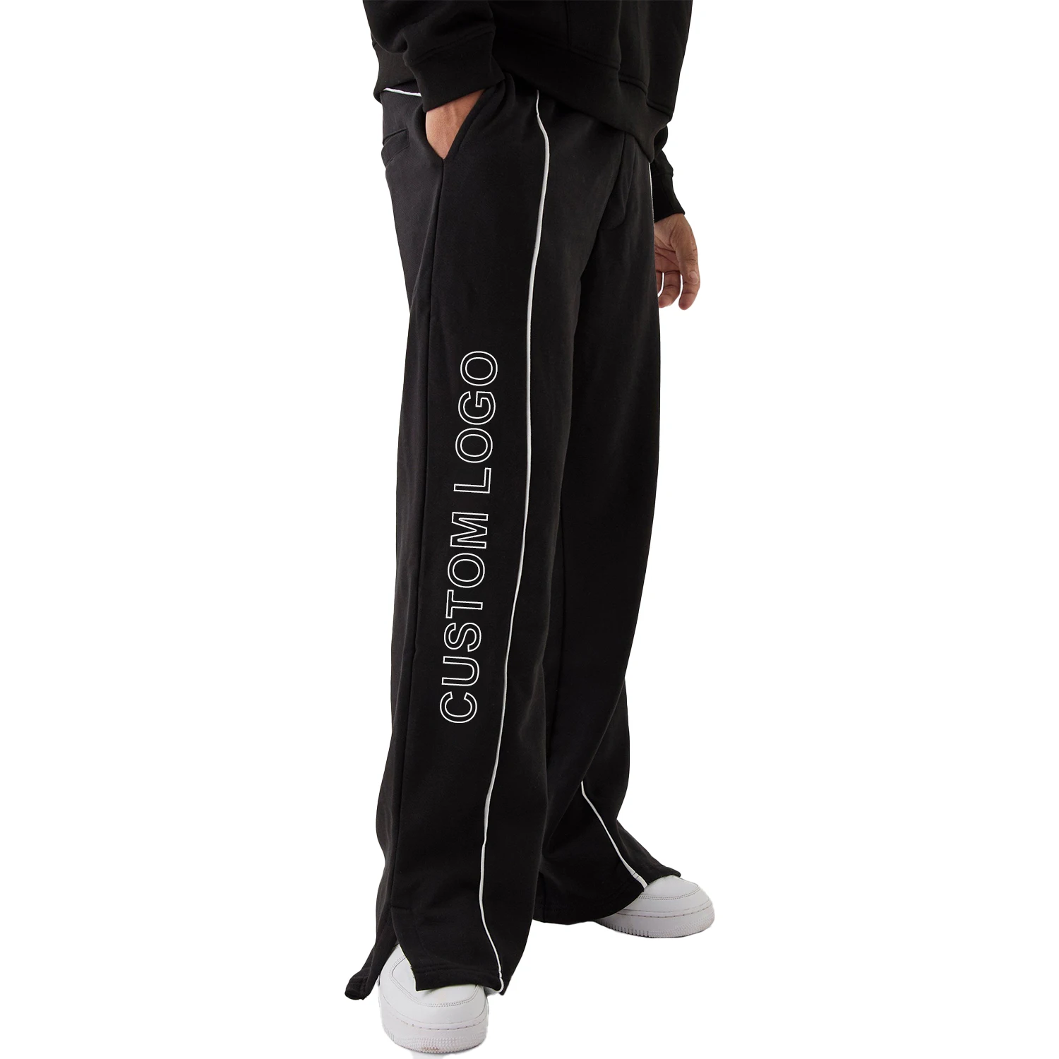 Custom design Mens sweatpants Loose fit heavyweight wide leg long pants trousers streetwear mens sweatpants manufacturer