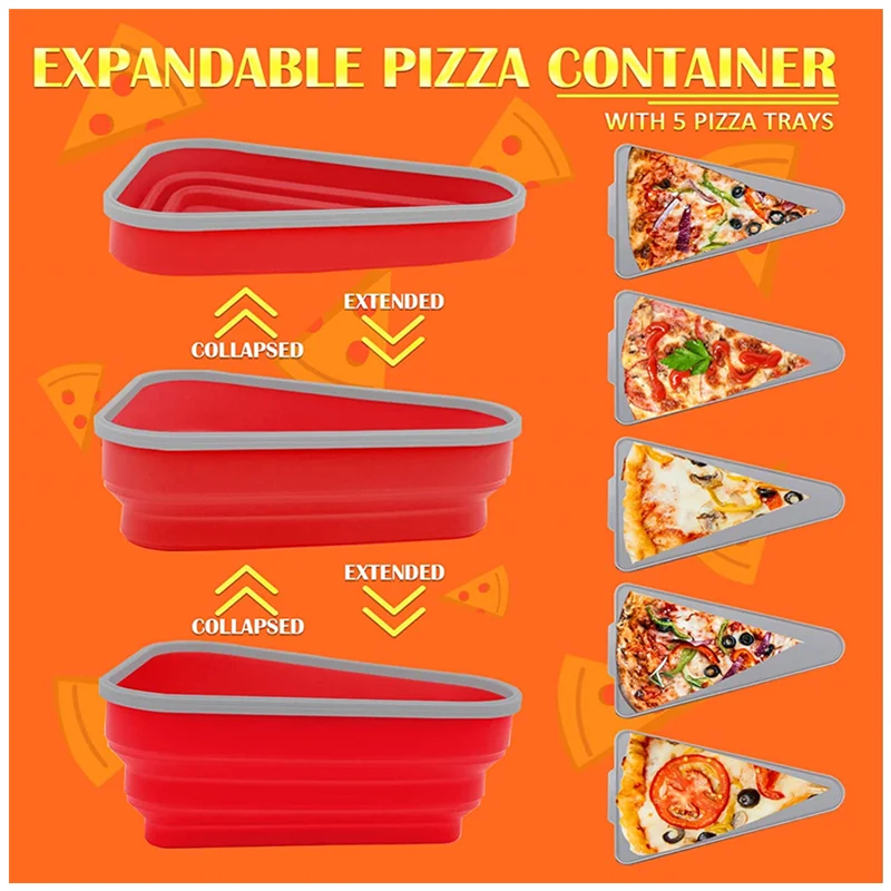456 многоразовый складной контейнер для хранения пиццы, складной силиконовый контейнер для пиццы с логотипом на заказ