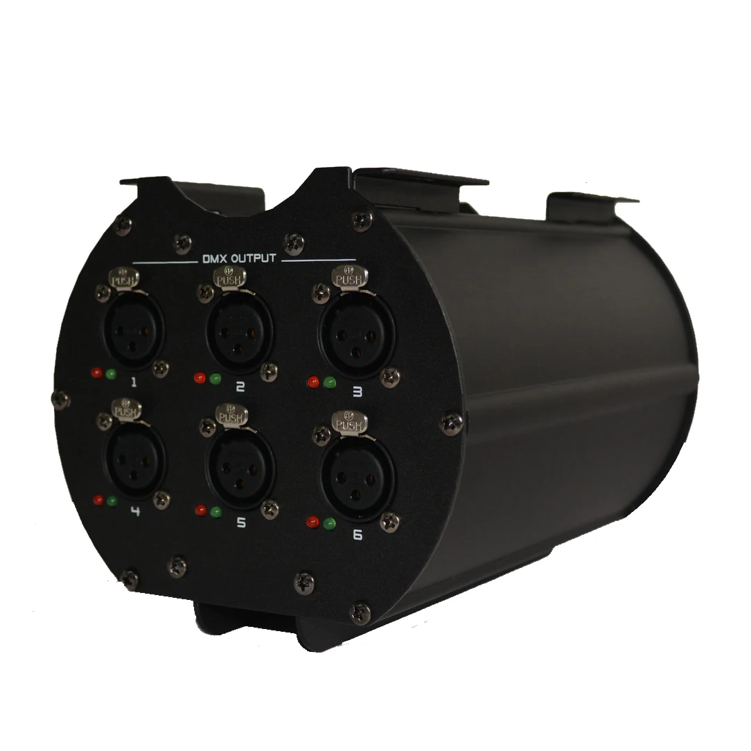 Round 6DXH DMX distributor connector for DJ disco events wedding party stage lighting